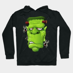 Frankenstein Ugly Portrait and Spiders Hoodie